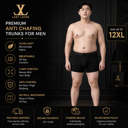 Trunks (Black) - Men's Underwear